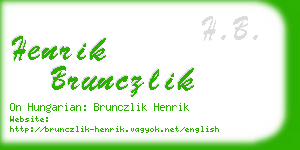 henrik brunczlik business card